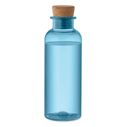 Botella de tritán transparente con tapa de corcho