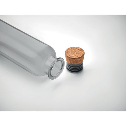 Parte superior de botella con tapón de corcho impreso