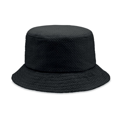 Gorro de paja de papel color negro para verano