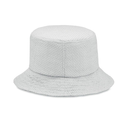 Gorro de paja de papel colo blanco para verano