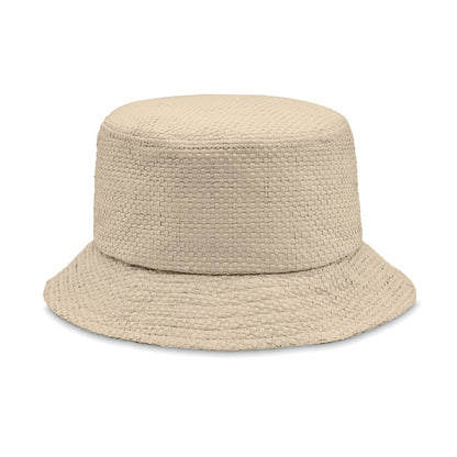 Sombrero de paja de papel beige para verano