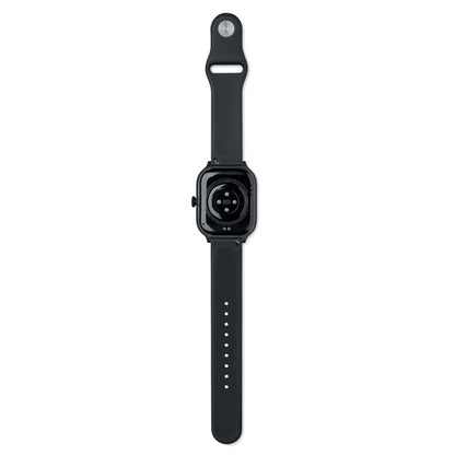 Vista superior de parte trasera de pulsera de actividad negra