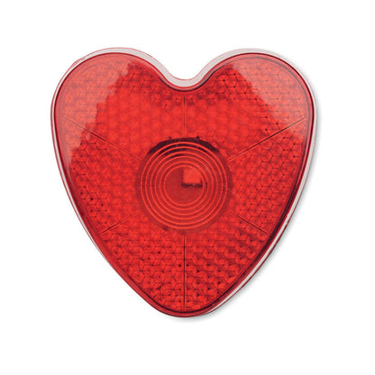 Luz reflectora para bicicleta en forma de corazón