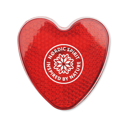 Reflector en forma de corazón personalizado con logotipo