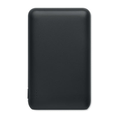 Vista superior de batería externa rectangular color negro
