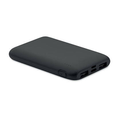 Power bank negra rectangular de plastico