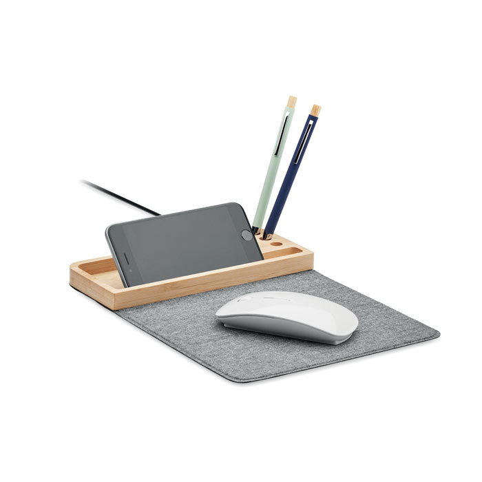PANDU - Cargador inalámbrico bambú 15W - Regalos Corporativos Personalizados · Clap Comunicacion