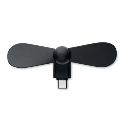 Ventilador portátil  negro con conexión  para móvil