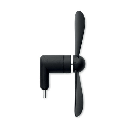 Ventilador portátil  negro con conexión  para móvil