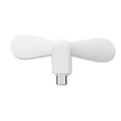 Ventilador portátil  blanco con conexión  para móvil