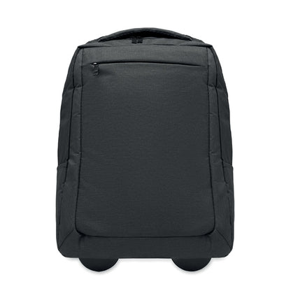 Vista frontal de trolley mochila de viaje con bolsillo frontal 
