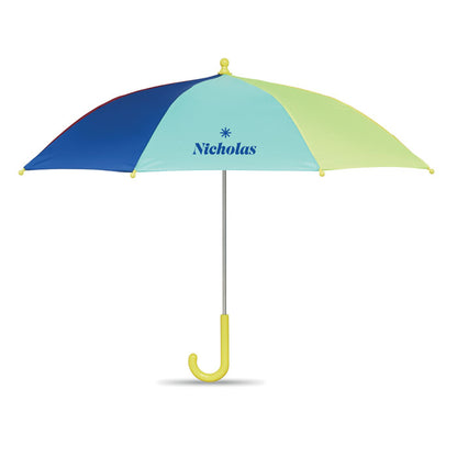 Paraguas de gajos de colores personalizado con logotipo