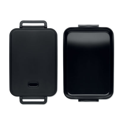 Fiambrera de plástico con tapadera color negro
