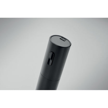 Vista superior de sacacorchos negro eléctrico