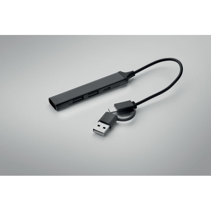 CURRENT - Hub  USB de 4 puertos 19 cm