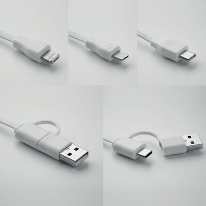 Conexiones USB sobre fondo gris
