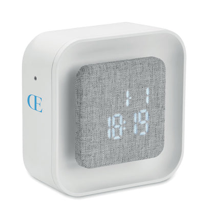 Despertador blanco digital con RPET gris