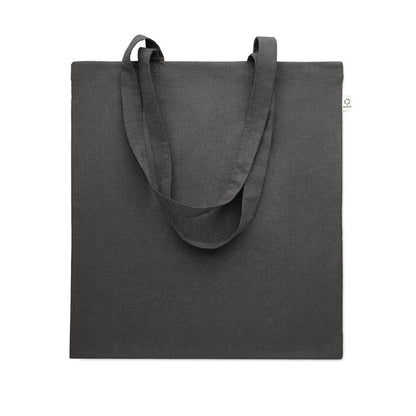 Bolsa de algodón con asas largas color negro