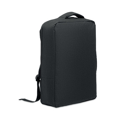 Mochila rectangular negra para portátil 