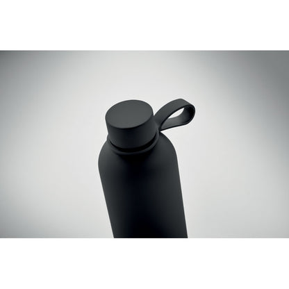 Parte superior de botella negra con tapón
