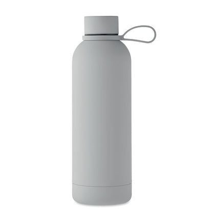 Botella de acero blanca con tapón