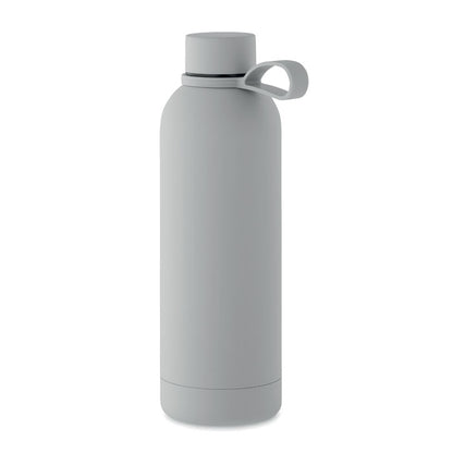 Botella de acero blanca con tapón