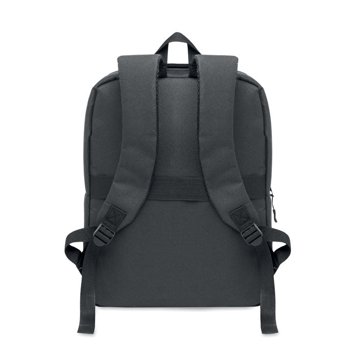 AKRAOS - Mochila para portátil de 15" vista trasera con correas acolchadas y resistente material non-woven.
