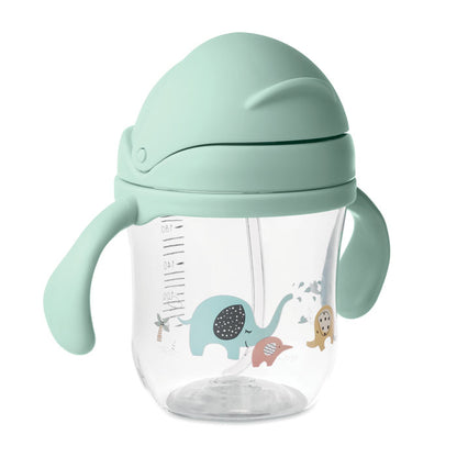 Vaso con tapadera para bebes con dibujos de animalitos