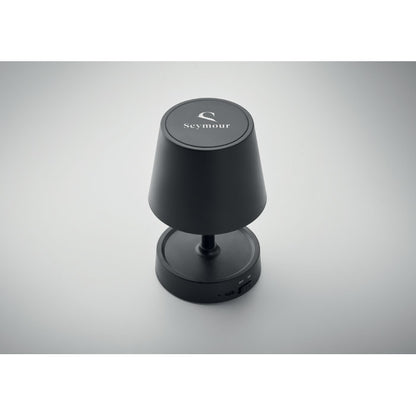 Lámpara LED para escritorio con diseño moderno en plástico ABS resistente.