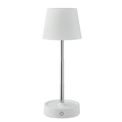 Luz recargable con batería integrada de alta capacidad para uso prolongado.