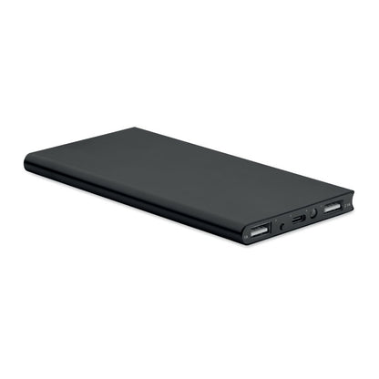 Powerbank rectangular  de aluminio negro