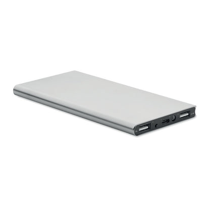 Powerbank rectangular  de aluminio gris