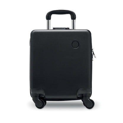 Trolley de cabina rigido negro con 4 ruedas