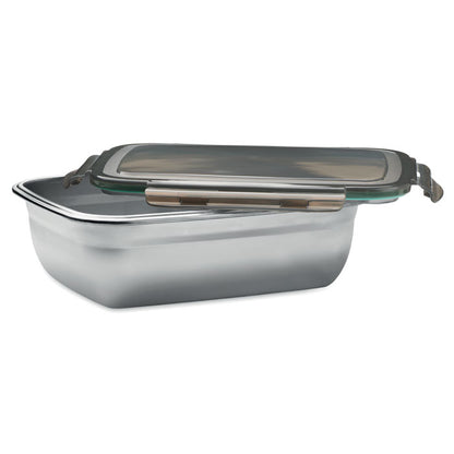 Fiambrera de acero inox, con tapadera