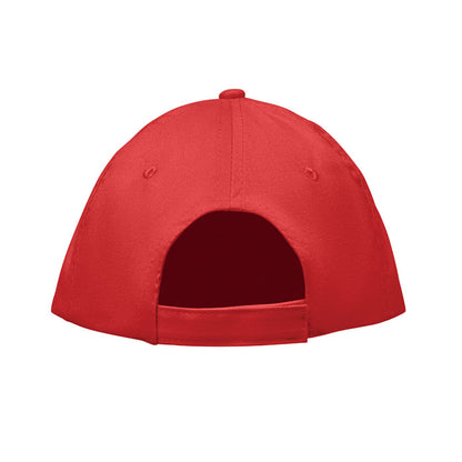 Vista trasera con velcro de gorra roja