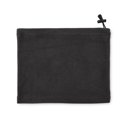 Braga polar de cuello ecológica negra con cierre. 