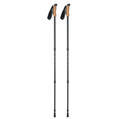 Bastones telescópicos ajustables de 65 a 135 cm.