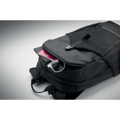 Mochila de 18L para senderismo con compartimento acolchado para portátil y 2 bolsillos laterales.