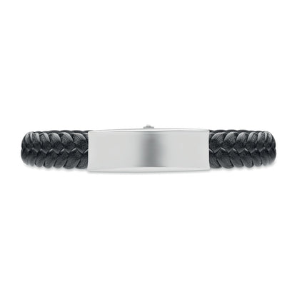 Pulsera de acero y piel