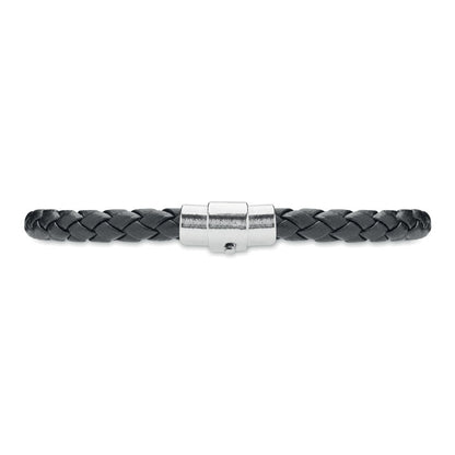 Vista trasera de pulsera de piel trenzada