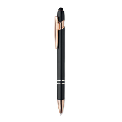 Boli de aluminio reciclado negro  con detalles oro rosa