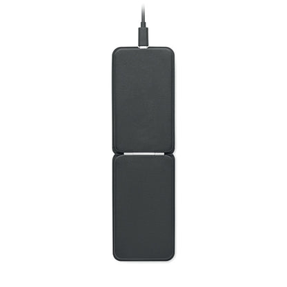 Cargador inalámbrico multifunción negro plegable para teléfono móvil