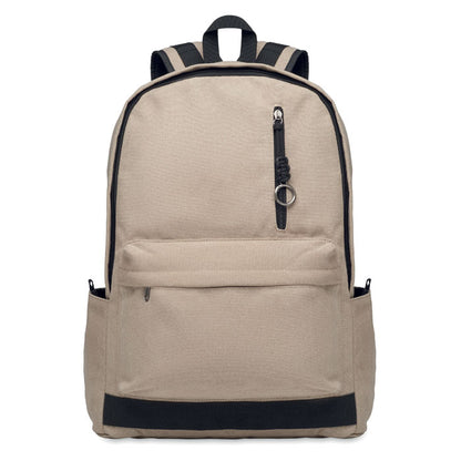 Mochila gris y negra de portátil