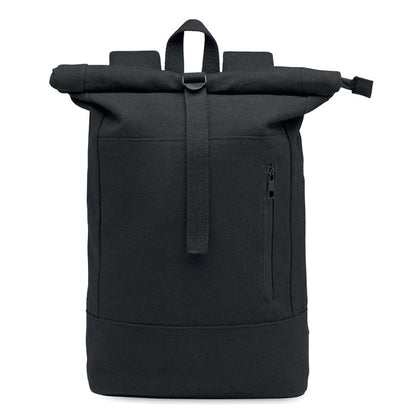 Mochila portátil de 15 negra cierre rolltop