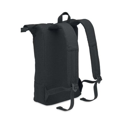 Asas de Mochila portátil de 15 negra cierre rolltop