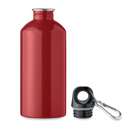 tapón con mosquetón y botella roja