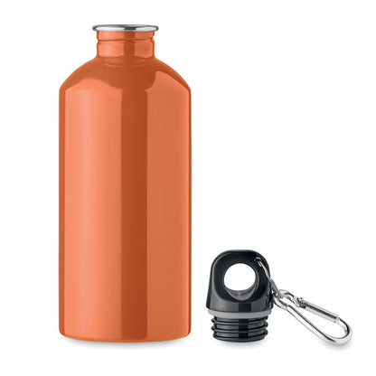 Bidón naranja de acero con tapón quitado