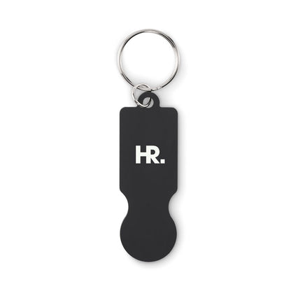 Llavero negro para carro personalizado con logotipo