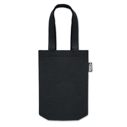 Bolsa de fieltro reciclado negro con asas cortas