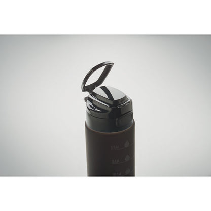 Botella deportiva  con horas impresas azul